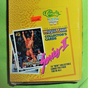 Classic WWF Wrestlemania Series II 34 sealed packs & box vintage wrestling cards